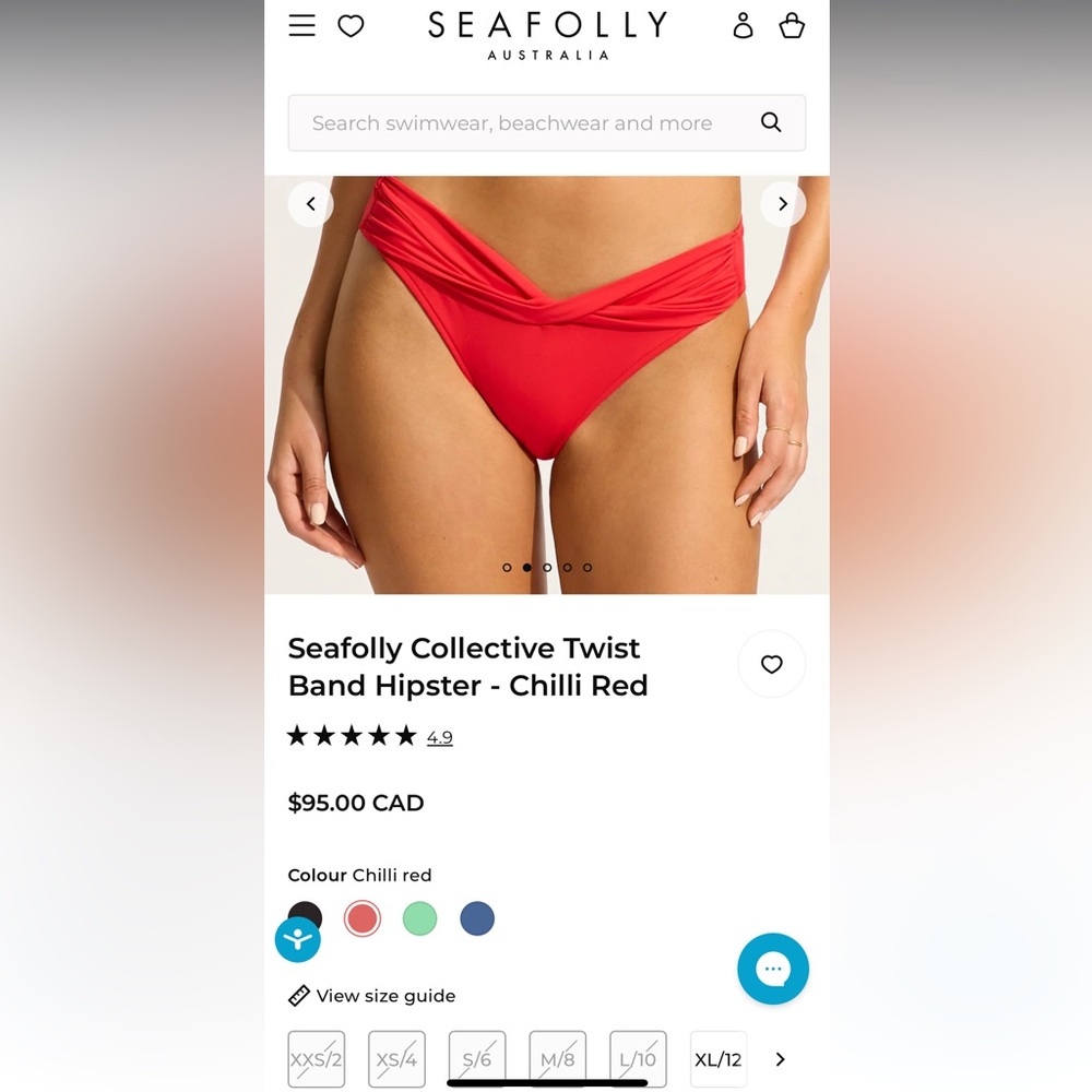 Seafolly Goddess Twist Band Hipster
Tangelo